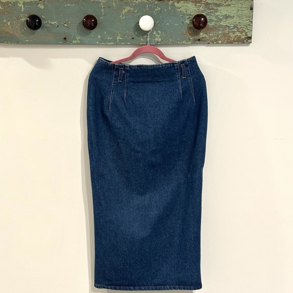 Hunt Club Dresses & Skirts - Vintage 90s Hunt Club Women's Blue Denim Full Straight‎ Pencil Skirt Size M